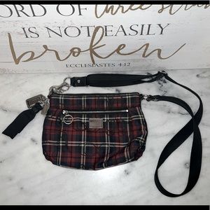 SOLD!! COACH POPPY TARTAN CROSSBODY BAG